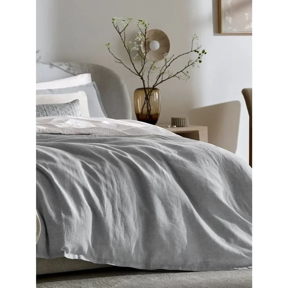 BOLL & BRANCH Linen Duvet Set in Shore